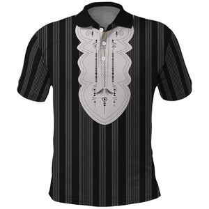 Liberia Kpelle Ethnic Heritage Pattern - Black Polo Shirt - African Pride