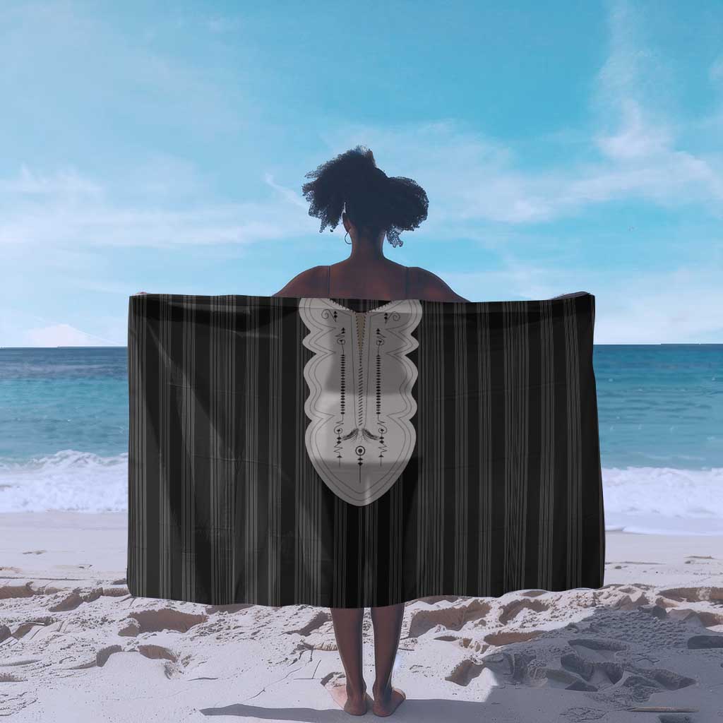 Liberia Kpelle Ethnic Heritage Pattern - Black Sarong - African Pride