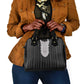 Liberia Kpelle Ethnic Heritage Pattern - Black Shoulder Handbag - African Pride