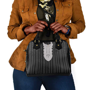 Liberia Kpelle Ethnic Heritage Pattern - Black Shoulder Handbag - African Pride