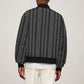 Liberia Kpelle Ethnic Heritage Pattern - Black Sleeve Zip Bomber Jacket - African Pride