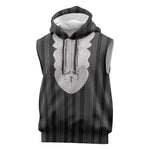 Liberia Kpelle Ethnic Heritage Pattern - Black Sleeveless Hoodie - African Pride