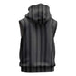 Liberia Kpelle Ethnic Heritage Pattern - Black Sleeveless Zip Hoodie - African Pride