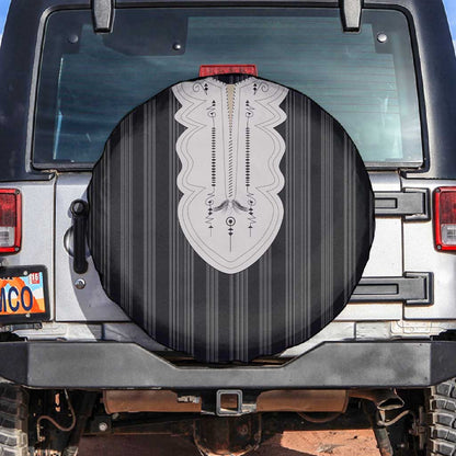 Liberia Kpelle Ethnic Heritage Pattern - Black Spare Tire Cover - African Pride