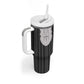 Liberia Kpelle Ethnic Heritage Pattern - Black Tumbler With Handle - African Pride