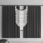 Liberia Kpelle Ethnic Heritage Pattern - Black Window Curtain - African Pride