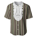 Liberia Kpelle Ethnic Heritage Pattern - Brown Baseball Jersey - African Pride