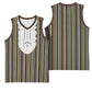 Liberia Kpelle Ethnic Heritage Pattern - Brown Basketball Jersey - African Pride
