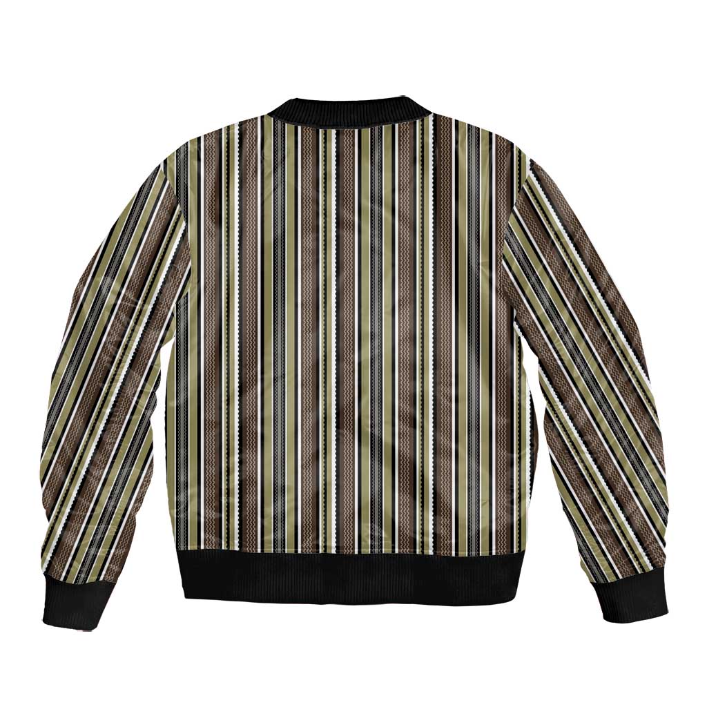 Liberia Kpelle Ethnic Heritage Pattern - Brown Bomber Jacket - African Pride