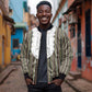 Liberia Kpelle Ethnic Heritage Pattern - Brown Bomber Jacket - African Pride