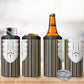 Liberia Kpelle Ethnic Heritage Pattern - Brown 4 in 1 Can Cooler Tumbler - African Pride