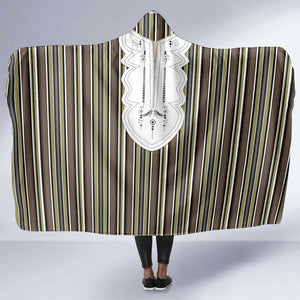 Liberia Kpelle Ethnic Heritage Pattern - Brown Hooded Blanket - African Pride