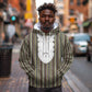 Liberia Kpelle Ethnic Heritage Pattern - Brown Hoodie - African Pride