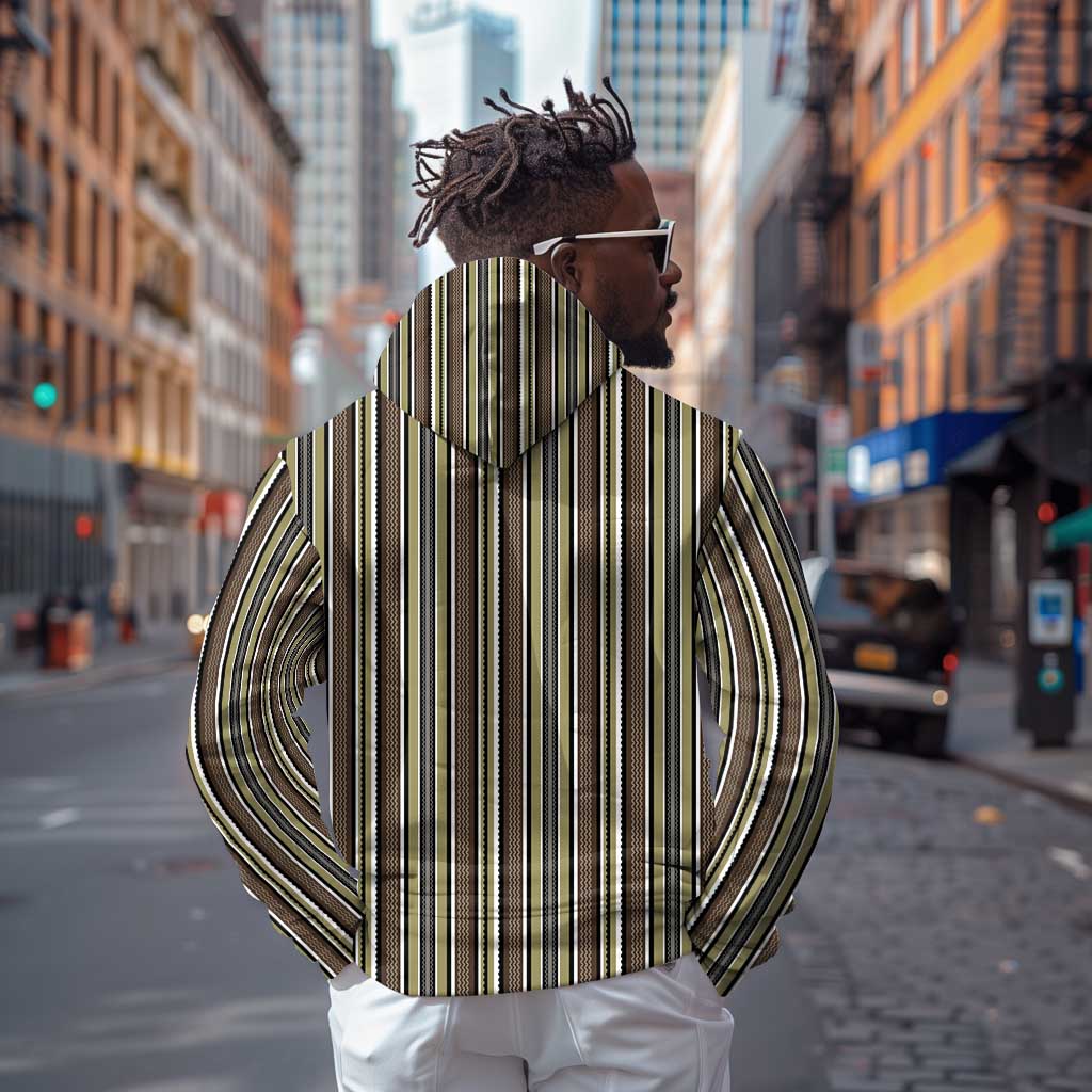 Liberia Kpelle Ethnic Heritage Pattern - Brown Hoodie - African Pride