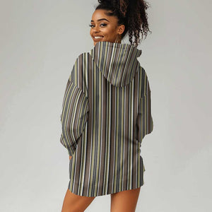 Liberia Kpelle Ethnic Heritage Pattern - Brown Hoodie Dress - African Pride