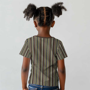 Liberia Kpelle Ethnic Heritage Pattern - Brown Kid T shirt - African Pride