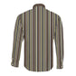 Liberia Kpelle Ethnic Heritage Pattern - Brown Long Sleeve Button Shirt - African Pride