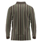 Liberia Kpelle Ethnic Heritage Pattern - Brown Long Sleeve Polo Shirt - African Pride