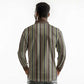 Liberia Kpelle Ethnic Heritage Pattern - Brown Long Sleeve Polo Shirt - African Pride