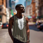 Liberia Kpelle Ethnic Heritage Pattern - Brown Men Tank Top - African Pride