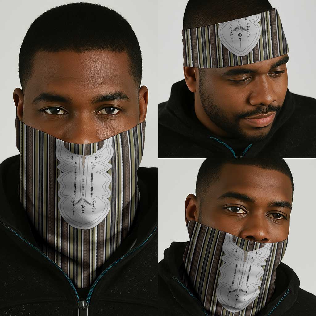 Liberia Kpelle Ethnic Heritage Pattern - Brown Neck Gaiter - African Pride