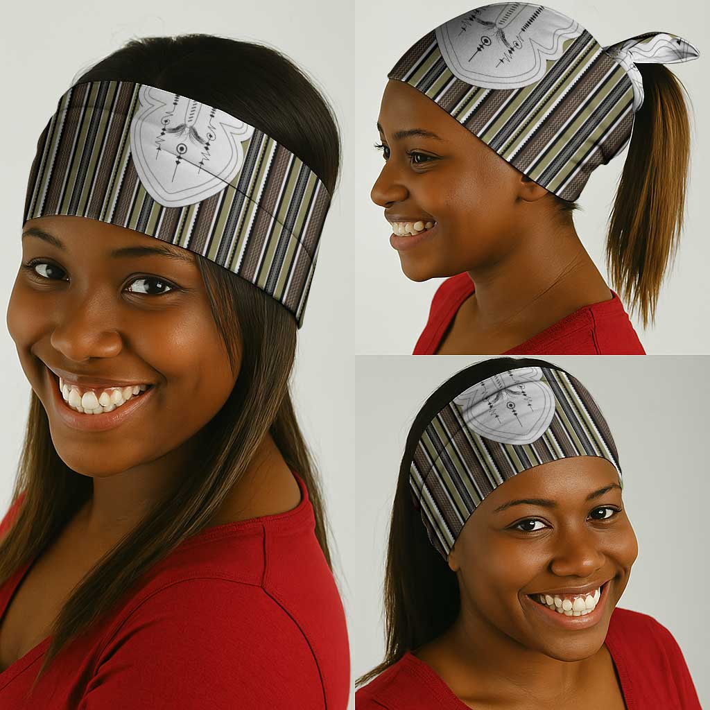 Liberia Kpelle Ethnic Heritage Pattern - Brown Neck Gaiter - African Pride