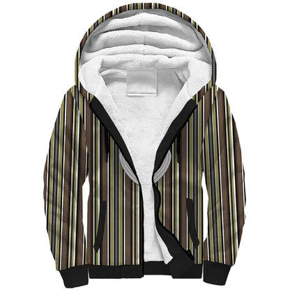 Liberia Kpelle Ethnic Heritage Pattern - Brown Sherpa Hoodie - African Pride