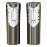 Liberia Kpelle Ethnic Heritage Pattern - Brown Skinny Tumbler - African Pride