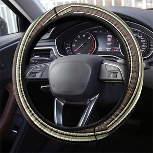 Liberia Kpelle Ethnic Heritage Pattern - Brown Steering Wheel Cover - African Pride