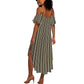 Liberia Kpelle Ethnic Heritage Pattern - Brown Summer Maxi Dress - African Pride
