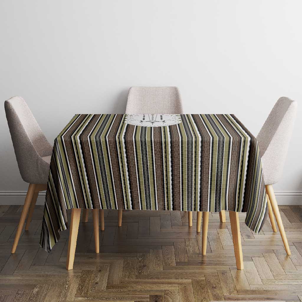Liberia Kpelle Ethnic Heritage Pattern - Brown Tablecloth - African Pride