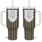 Liberia Kpelle Ethnic Heritage Pattern - Brown Tumbler With Handle - African Pride