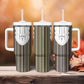 Liberia Kpelle Ethnic Heritage Pattern - Brown Tumbler With Handle - African Pride