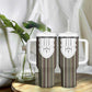 Liberia Kpelle Ethnic Heritage Pattern - Brown Tumbler With Handle - African Pride