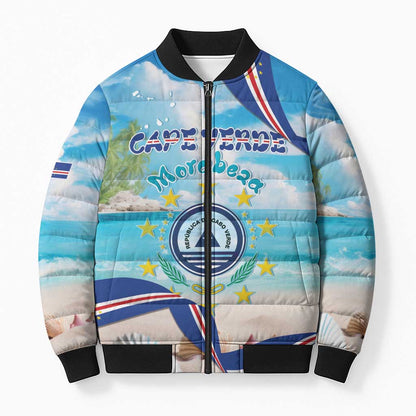 Personalized Cape Verde Morabeza Bomber Puffer Jacket Island Welcome