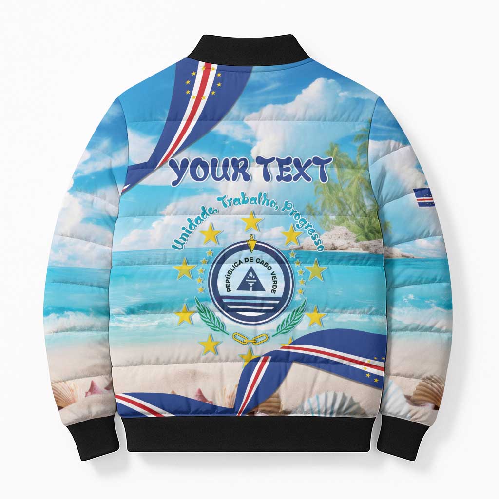 Personalized Cape Verde Morabeza Bomber Puffer Jacket Island Welcome