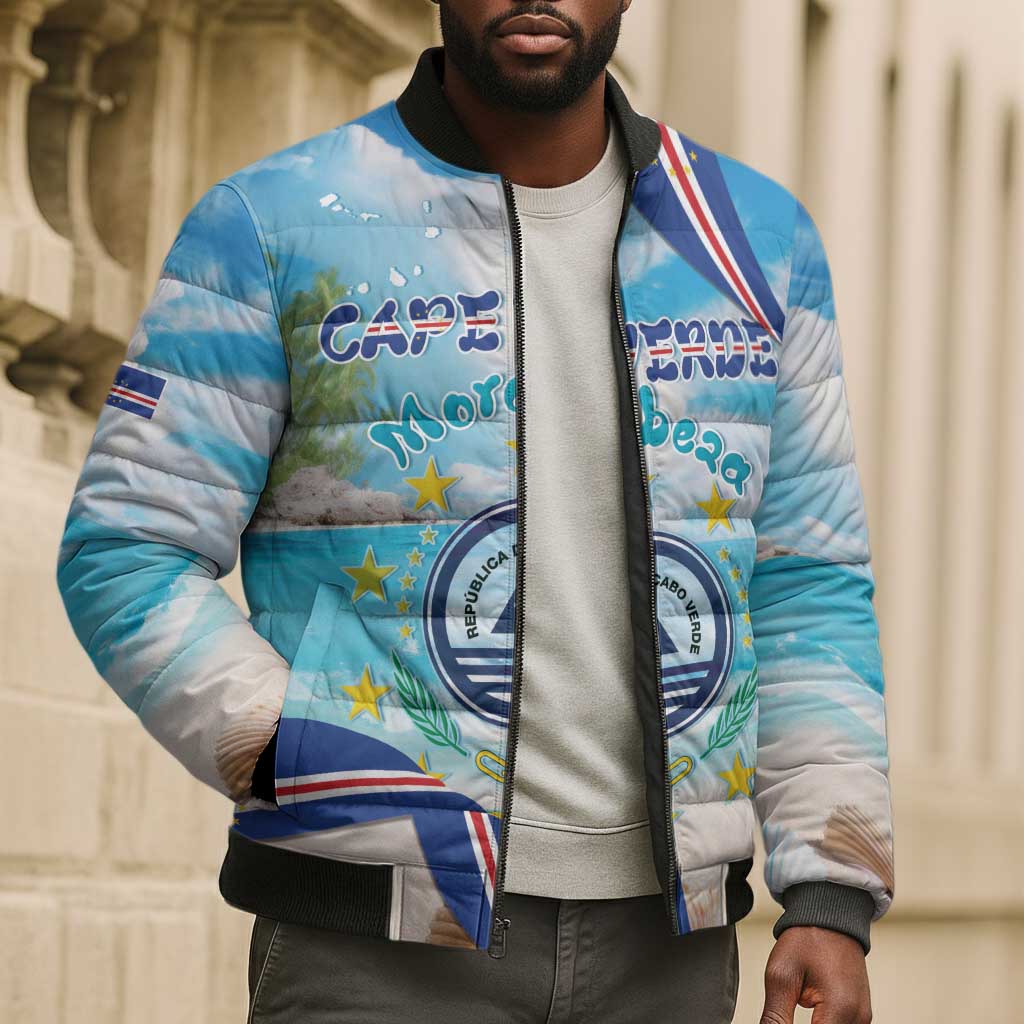 Personalized Cape Verde Morabeza Bomber Puffer Jacket Island Welcome