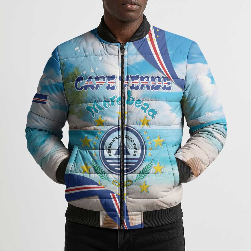 Personalized Cape Verde Morabeza Bomber Puffer Jacket Island Welcome