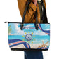 Cape Verde Morabeza Leather Tote Bag Paradise Ocean - African Pride