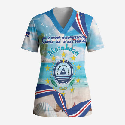 Cape Verde Morabeza Scrub Top Paradise Ocean - African Pride