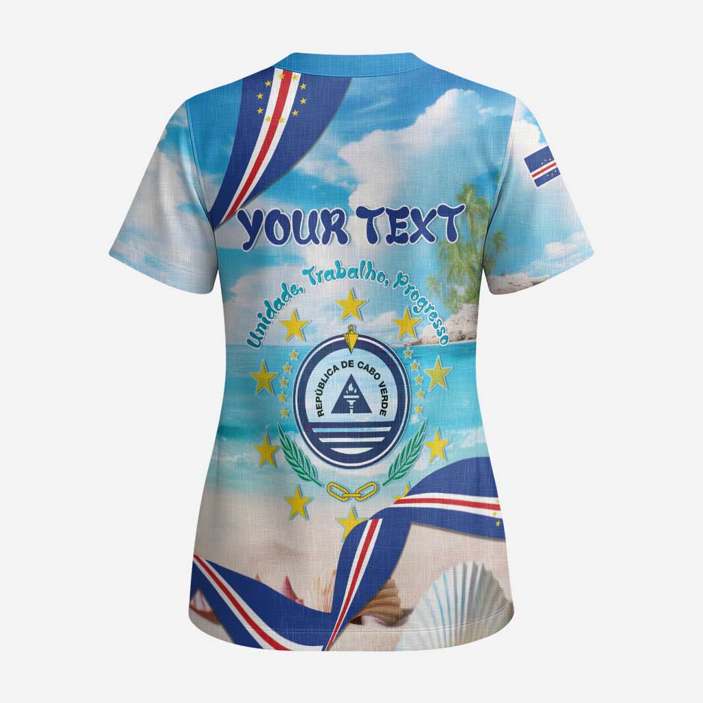 Cape Verde Morabeza Scrub Top Paradise Ocean - African Pride