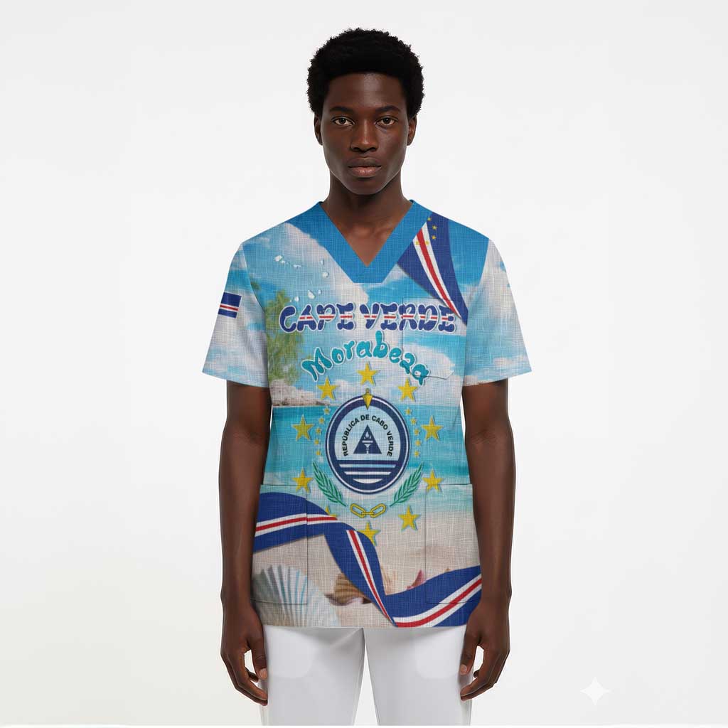 Cape Verde Morabeza Scrub Top Paradise Ocean - African Pride