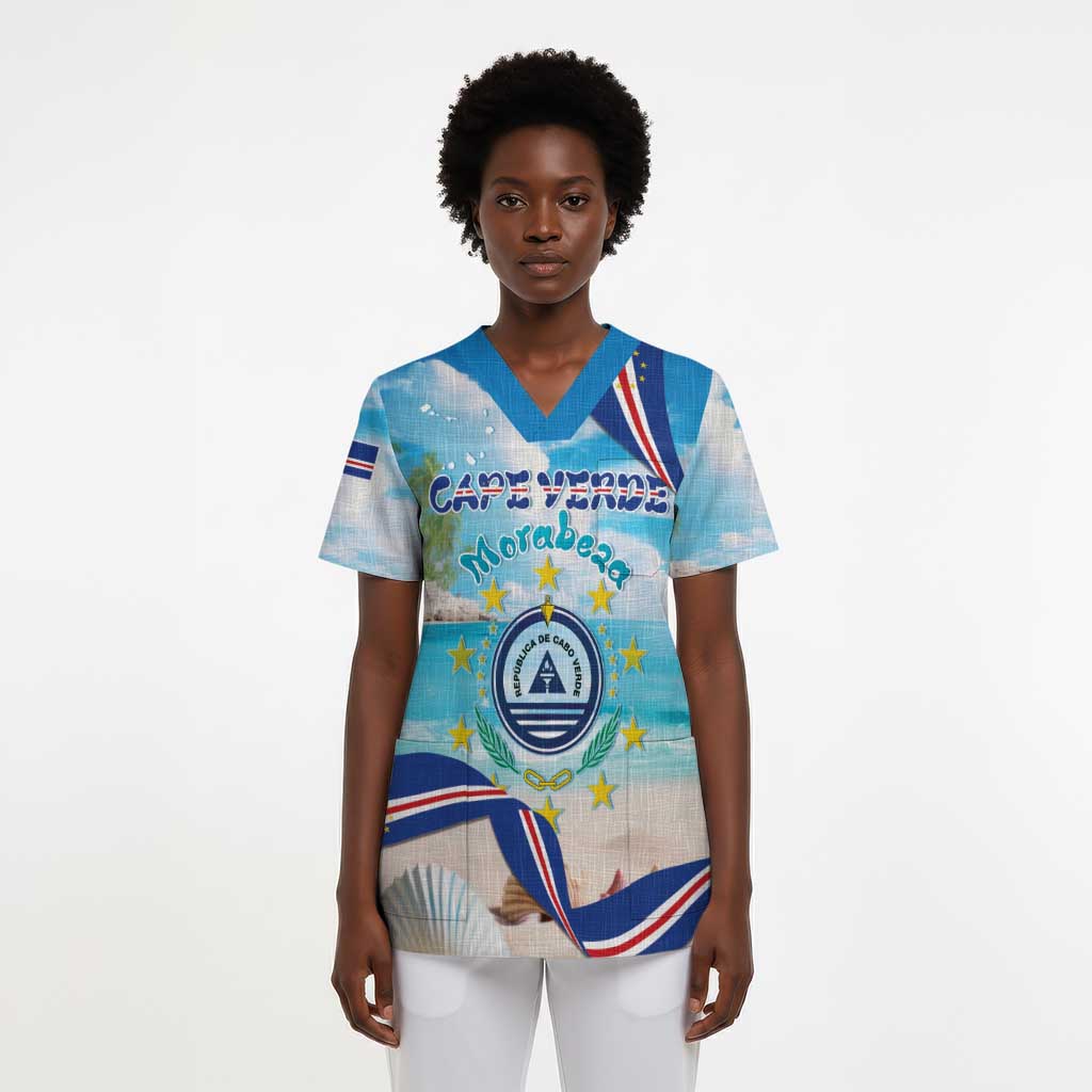 Cape Verde Morabeza Scrub Top Paradise Ocean - African Pride