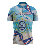 Personalized Cape Verde Morabeza Zipper Polo Shirt Island Welcome