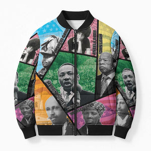 Civil Rights Leader Bomber Puffer Jacket Dream of Freedom