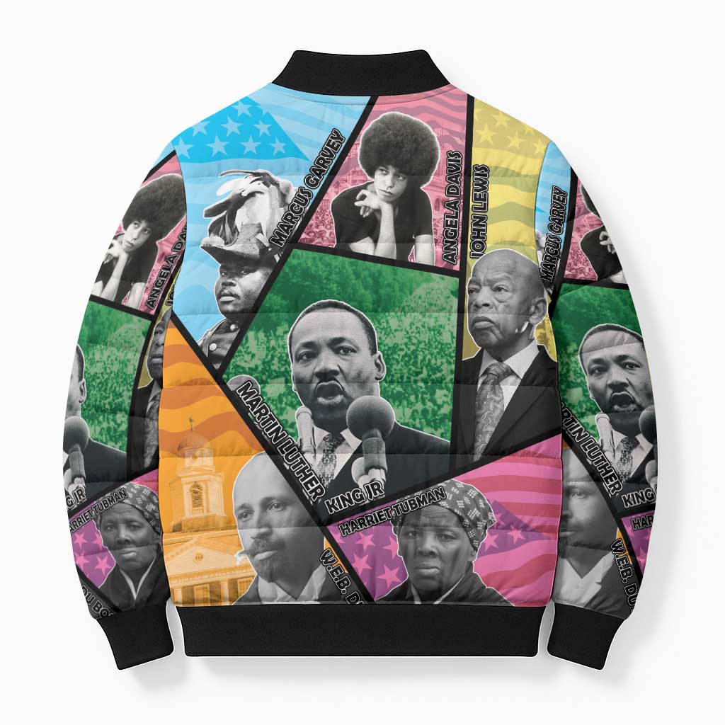 Civil Rights Leader Bomber Puffer Jacket Dream of Freedom
