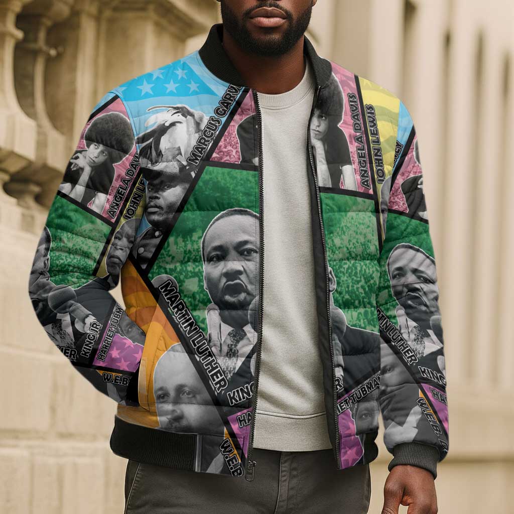Civil Rights Leader Bomber Puffer Jacket Dream of Freedom