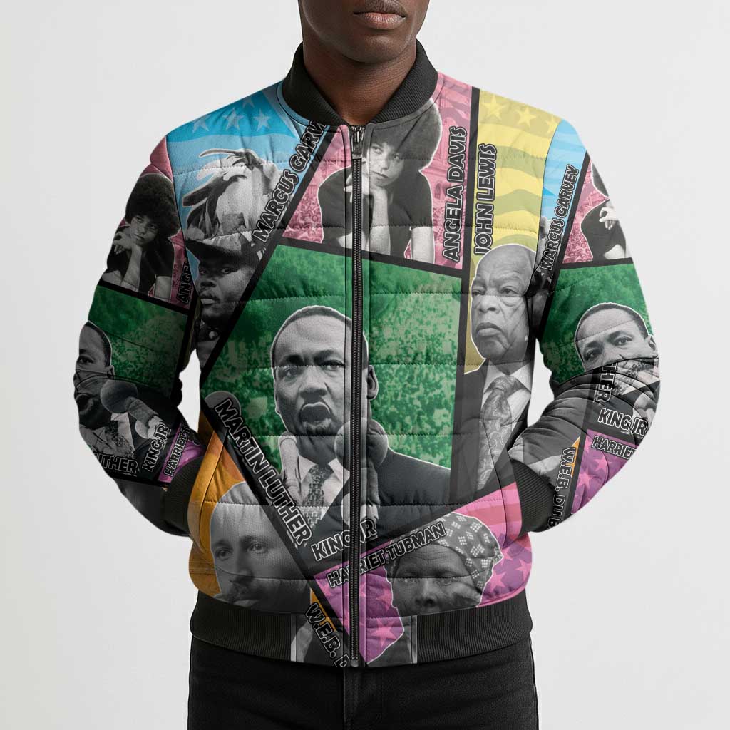 Civil Rights Leader Bomber Puffer Jacket Dream of Freedom