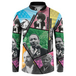Civil Rights Leader Button Sweatshirt Dream of Freedom