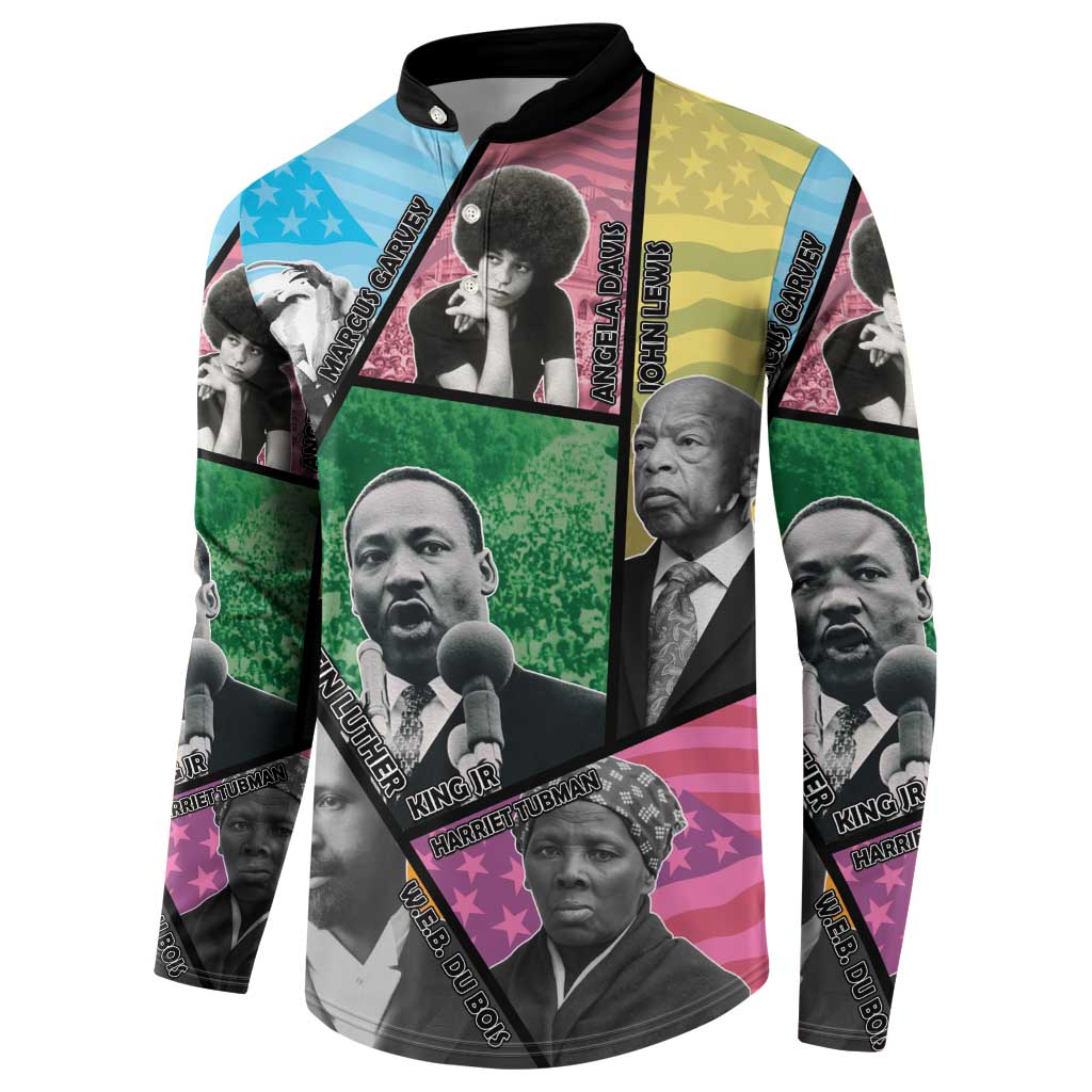 Civil Rights Leader Button Sweatshirt Dream of Freedom